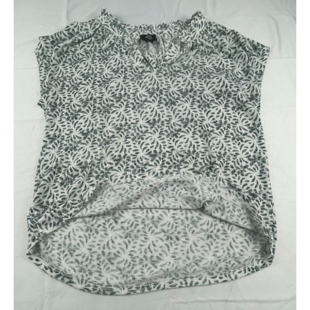 Bobeau Blouse Large Floral Lace Cap Sleeve Stretch Lightweight Summer Top Womens - Picture 9 of 15